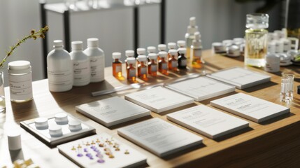 Sensory Symphony Artisan Perfume Lab with Business Cards Blending Tools and Test Vials