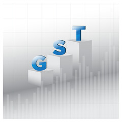GST Concept, Info, Growth, 3d Background Vector	
Design Template