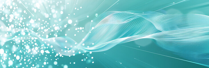 Abstract Turquoise Digital Wave
