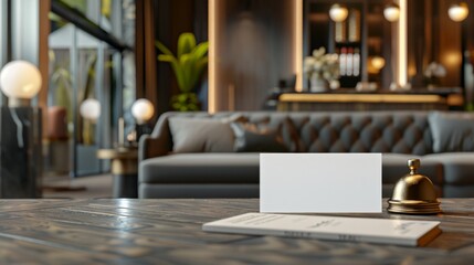 Modern Boutique Hotel Lobby Stylish Decor Concierge Service and City Guidebook for Business Travelers