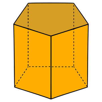 pentagonal prism illustration hand drawn isolated vector	
