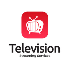 Creative media television vector logo design template