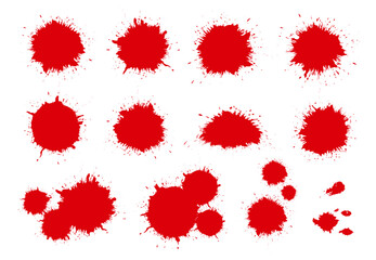 血　血飛沫　赤　液体　飛び散る　セット