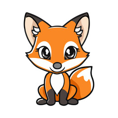 Fototapeta premium red fox cartoon