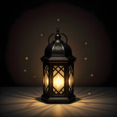 islamic oil lamp eid mubarak