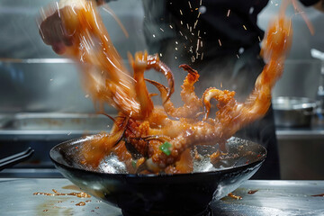 Wok-Tossed Octopus with Flying Sparks