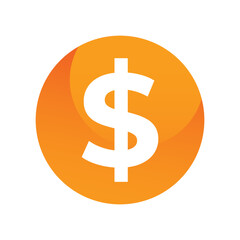 Coin Icon Logo Design Element Vector Illustration.