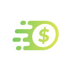 Coin Icon Logo Design Element Vector Illustration.