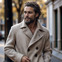A painting of a Silver Lining, Timeless Tailoring, Wisdom's Portrait, Distinguished Grace, Executive Elegance.	