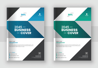 Mondern minimalist corporate geometric business brochure cover page design