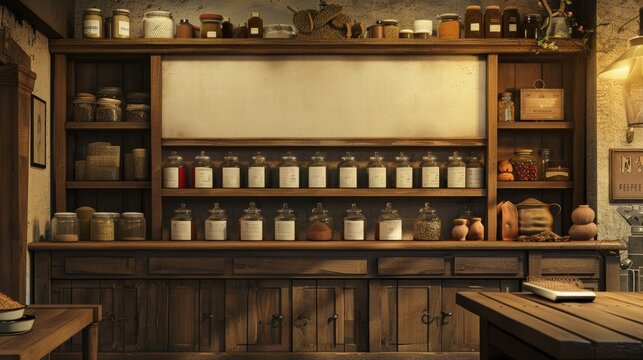 Sensory Delights Aromatic Spice Merchant's Haven with Exotic Flavors and Business Card Mockups