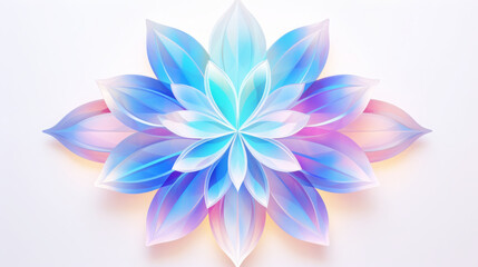 Fototapeta premium flower art with blue color