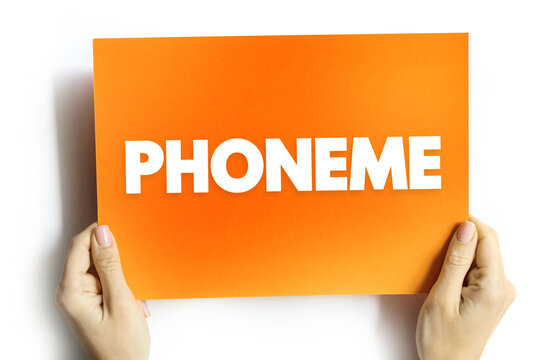 Phoneme is a unit of sound that can distinguish one word from another in a particular language, text concept on card