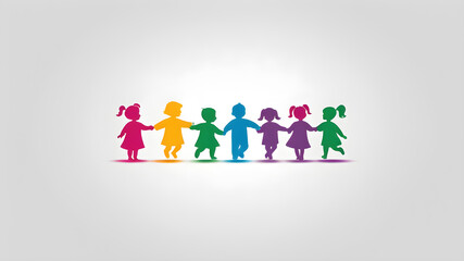 Child themed logo icon on white background Generative AI