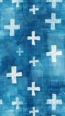 Fototapeta premium Simplified Abstract Blue Medical Crosses