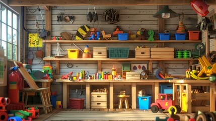 Artisanal Wooden Toy Shop Handcrafted Treasures and Creative Play for Kids and Collectors