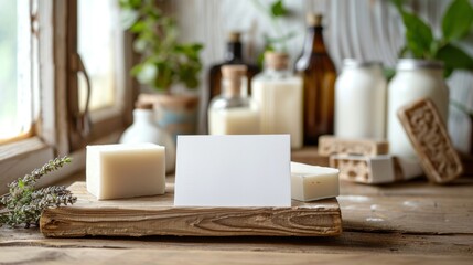 Artisanal Handmade Soap Curing Shelf Natural Bars Essential Oils and Business Cards for Crafters and Small Business Owners