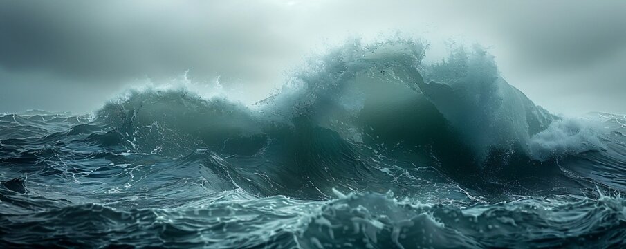 large stormy sea waves