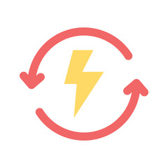 Creatively crafted recycle energy icon design in modern style