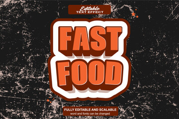 FAST FOOD EDITABLE TEXT EFFECT VECTOR FILE