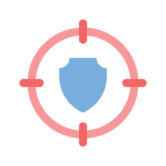Download this amazing icon of security target, trendy vector design