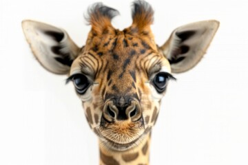 Fototapeta premium Cute giraffe with big eyes and long neck