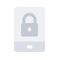 Padlock inside mobile, vector design of mobile security