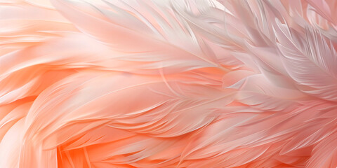 Abstract light peach feather fluff background