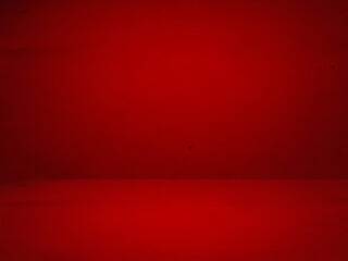 Background of the area shows red with copy space. Abstract wall studio room