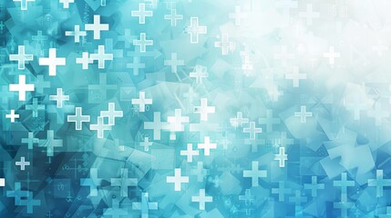 Fototapeta premium Simplified Abstract Blue Medical Crosses