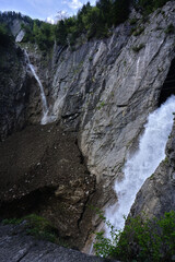 Simms-Wasserfall im Naturpark Lechtal; Österreich; Tirol