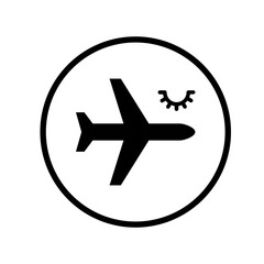 Vector icon announcing night flight