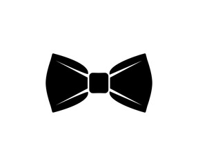 Fototapeta premium Bow tie icon. Flat style bow tie icon in black color vector design and illustration.