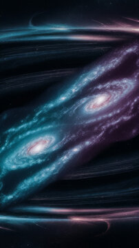 two color full Galaxies in to parallaxe univers