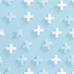 Obraz premium Simplified Abstract Blue Medical Crosses