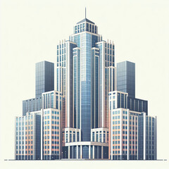 skyscraper office building abstract backgrounds illustration