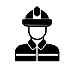 Icon of a Firefighter Helmet and Fire, Representing Safety, Firefighting, and Emergency Response.