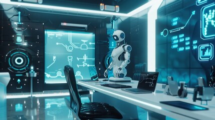CuttingEdge Robotics Lab Futuristic Technology Business Innovation and Advanced Prototypes in HighTech Environment