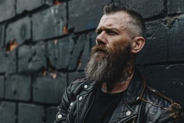 Stylish Viking with Unique Beard, Modern days Viking, A way of life, call of the wild, A new kind of beauty.