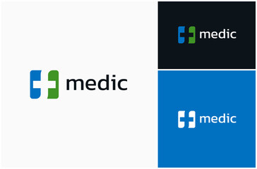 Medical Medicine Hospital Pharmacy Medic Medication Healthcare Vector Logo Design Illustration