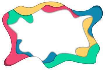 Colorful Abstract Stylish Wave Background layered papercut concept