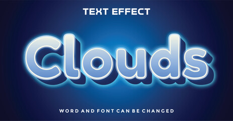 Obraz premium Cloud editable text effect