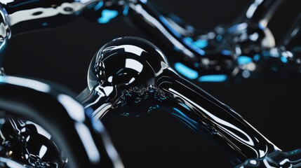 close-up view of a structure that resembles a molecular model