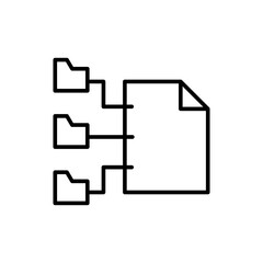 Big data outline icons, minimalist vector illustration ,simple transparent graphic element .Isolated on white background