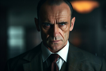 Handsome successful confident businessman designed with generative AI technology