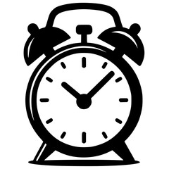 Simple alarm clock silhouette