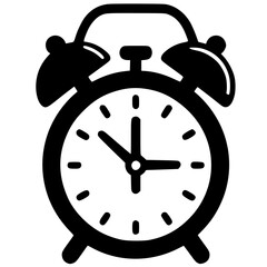 Simple alarm clock silhouette