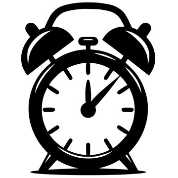 recommend clip art: Simple alarm clock silhouette
