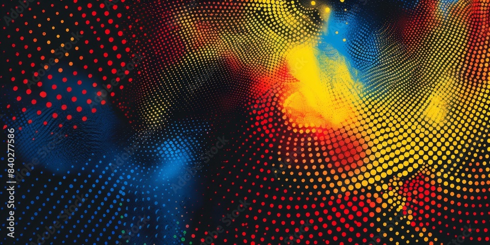 Aufkleber Abstract Colorful Vortex Background With Dynamic Swirling Dots