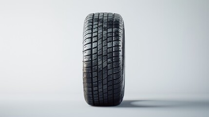 A Single Tires Grip on a Gray Canvas